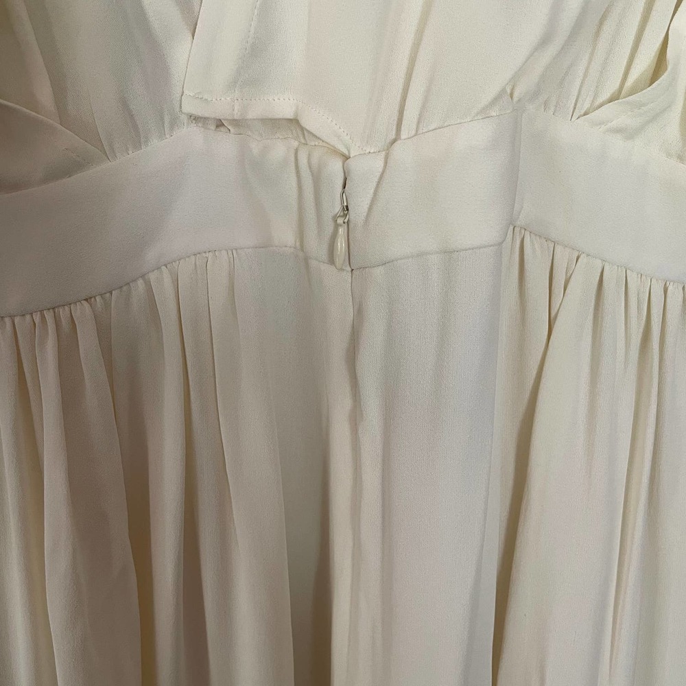 Sold💖NEW Tory Burch Evalene Maxi Dress Crepe Cream Size 6 - Picture 8 of 12